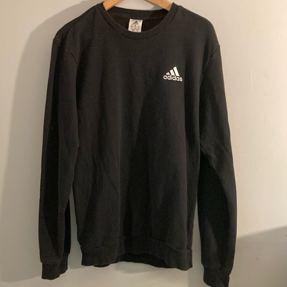 Adidas Black Crewneck Sweater Casual Style